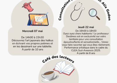 Activités du mois de Mai de la Médiathèque de Trélon