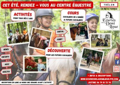 ACTIVITÉS DE L’ÉCURIE DE LA DEMI-LIEUE
