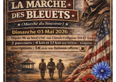Marche des Bleuets organisée Association des Anciens Combattants Trélon-Glageon