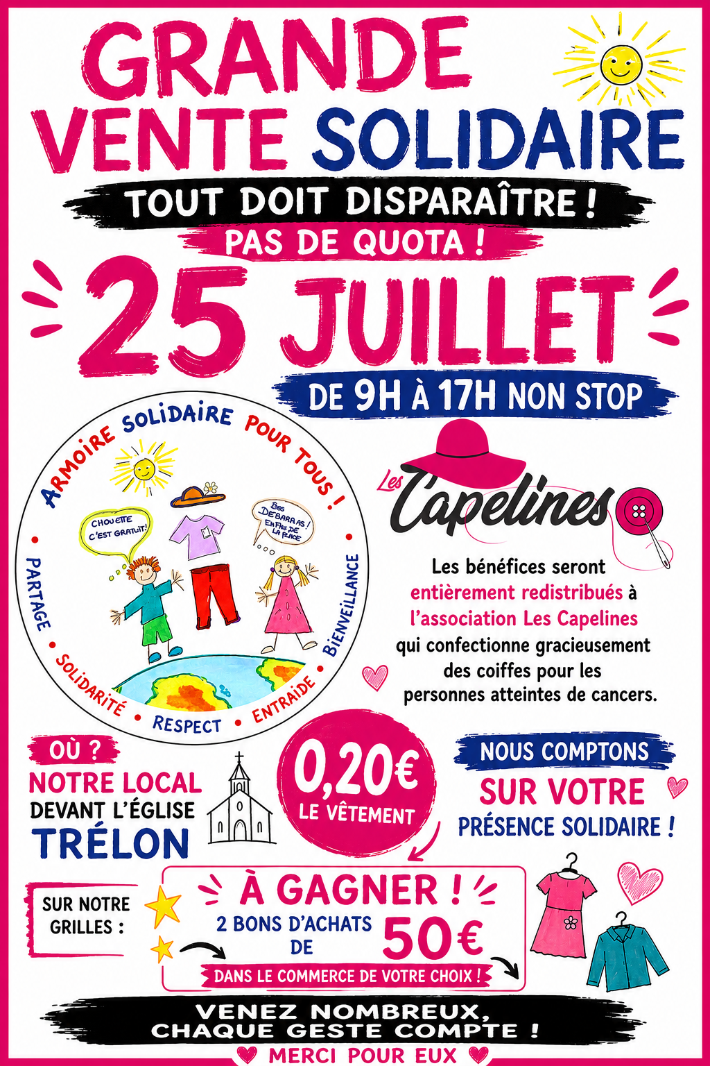 vente solidaire 25 juillet