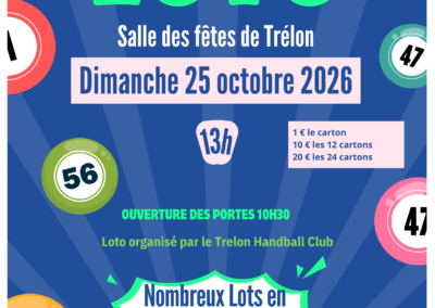 Loto organisé par le Trelon Handball Club.