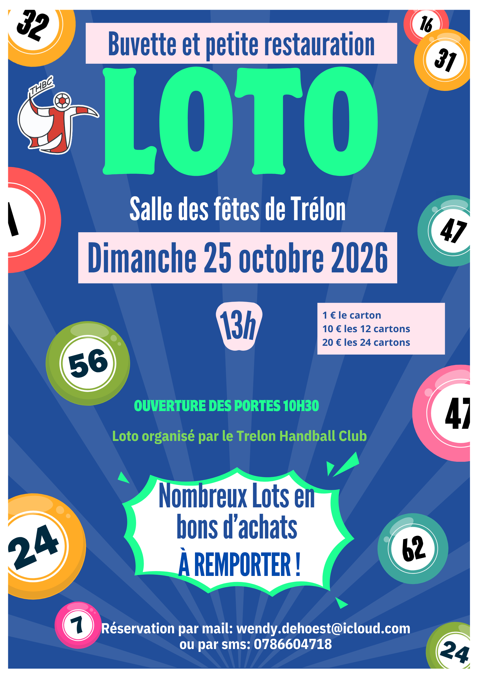 Affiche Annonce Soirée Loto Moderne Illustré Coloré (1)