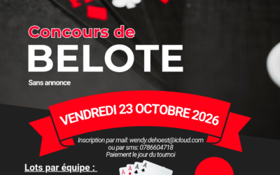 Concours de belote organisé par le Trélon Handball Club