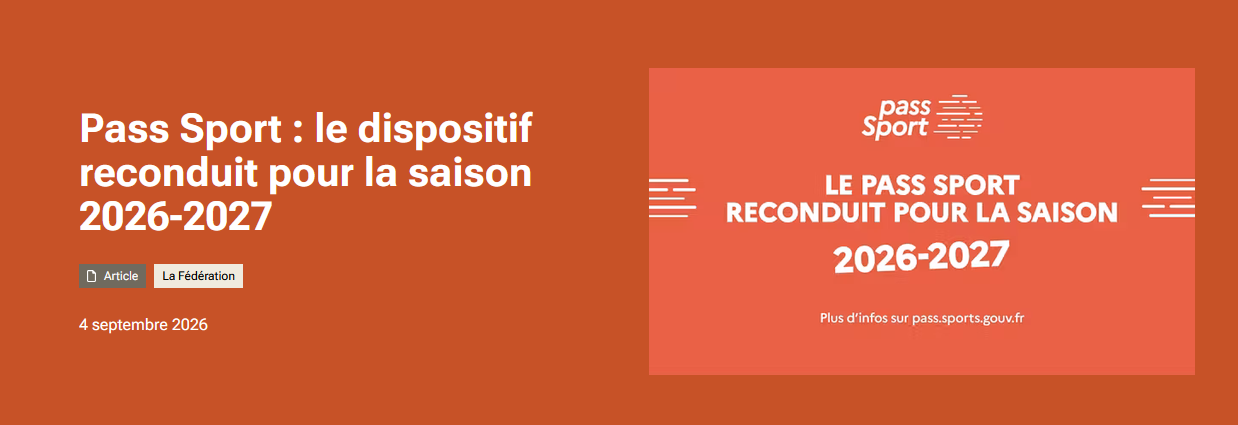 pass sport reconduite