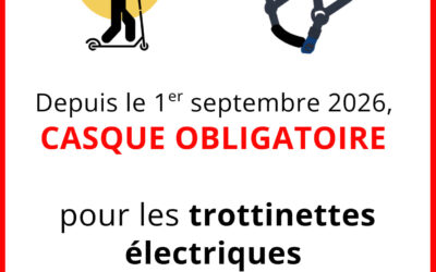 Entrée en vigueur de l’obligation du port du casque