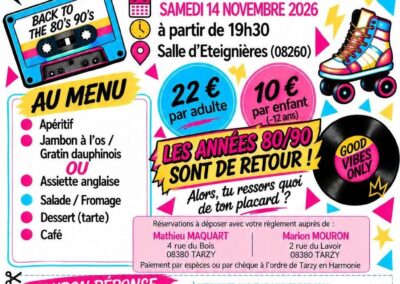 REPAS ANNÉE 80/90 ETERGNIERES